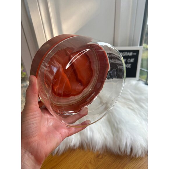 Vintage Pyrex glass and orange plastic kitchen canisters jars containers - Picture 5 of 7